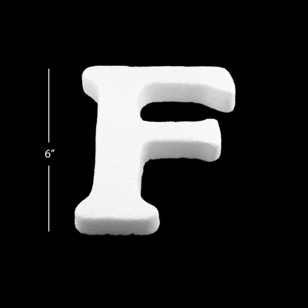 Foam Letters, 6" inches for Crafts, Ornaments, School Projects & Decorations, A-Z, 12-Pack