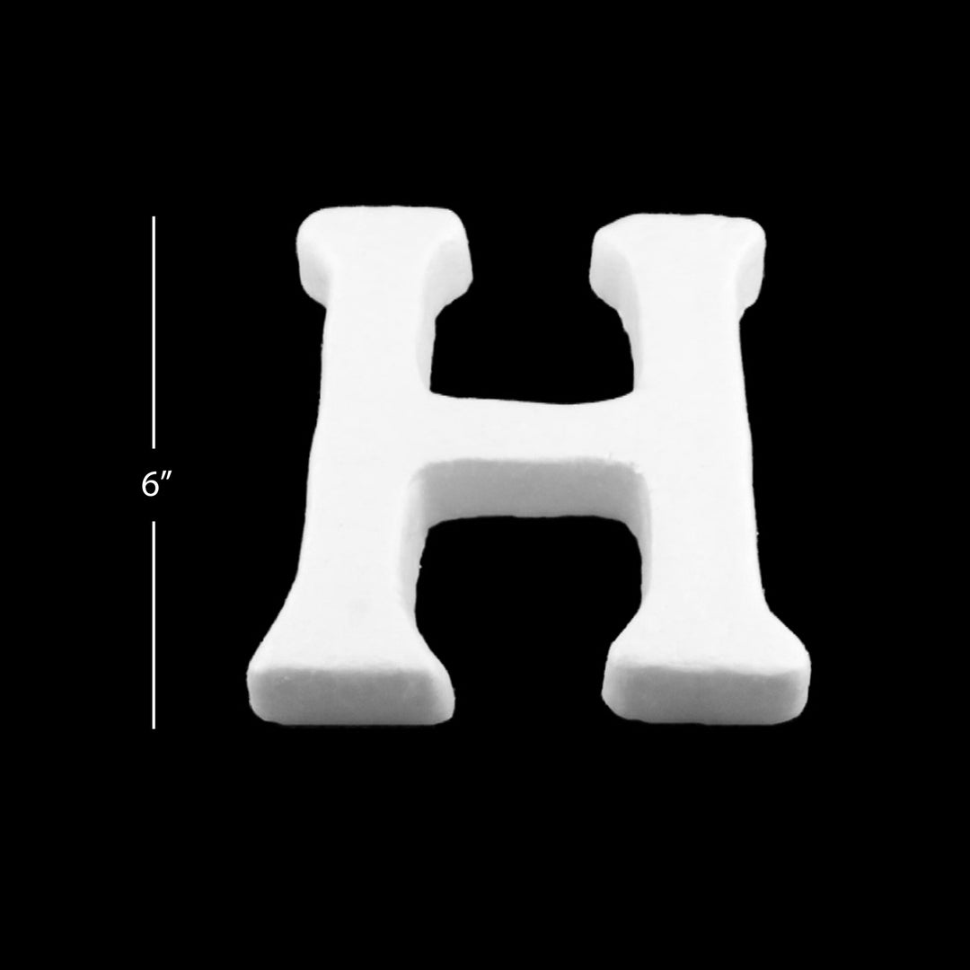 Foam Letters, 6" inches for Crafts, Ornaments, School Projects & Decorations, A-Z