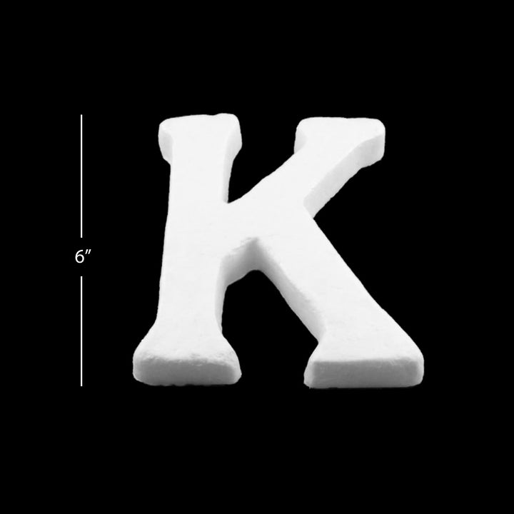Foam Letters, 6" inches for Crafts, Ornaments, School Projects & Decorations, A-Z