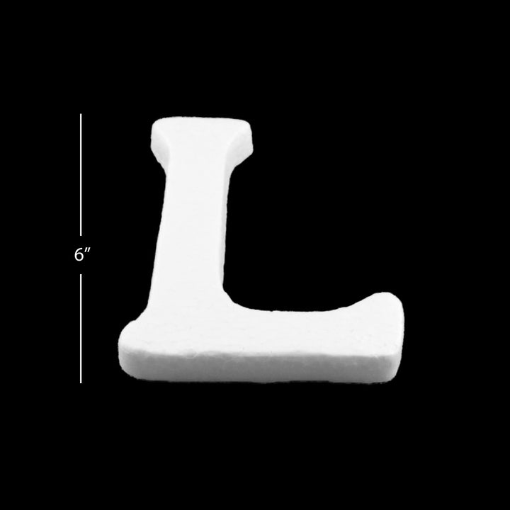 Foam Letters, 6" inches for Crafts, Ornaments, School Projects & Decorations, A-Z, 12-Pack