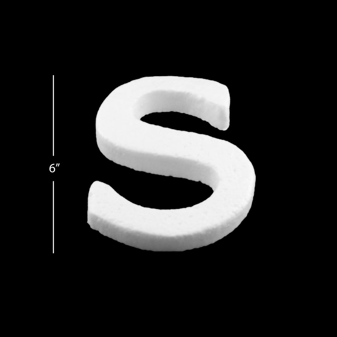 Foam Letters, 6" inches for Crafts, Ornaments, School Projects & Decorations, A-Z, 12-Pack