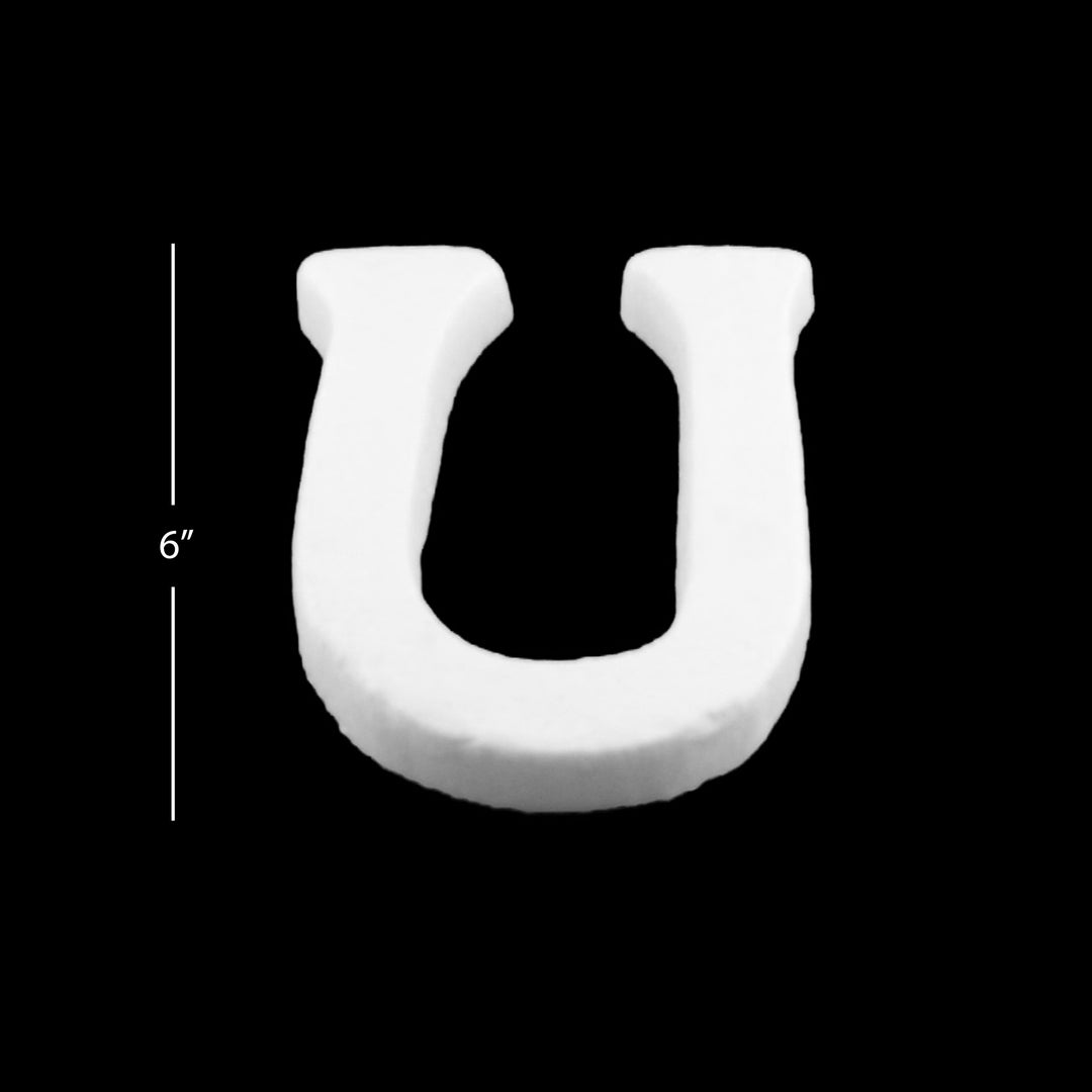 Foam Letters, 6" inches for Crafts, Ornaments, School Projects & Decorations, A-Z, 12-Pack