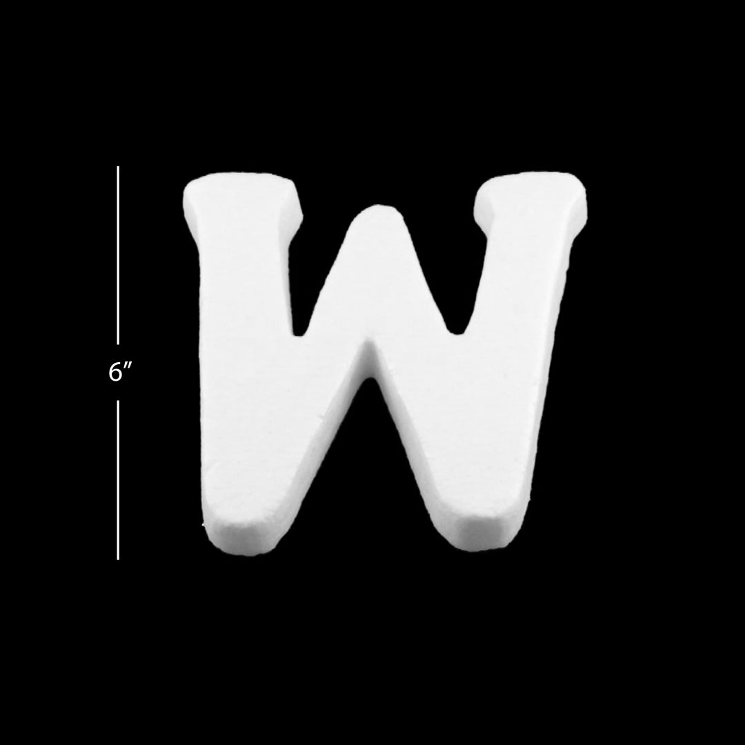 Foam Letters, 6" inches for Crafts, Ornaments, School Projects & Decorations, A-Z