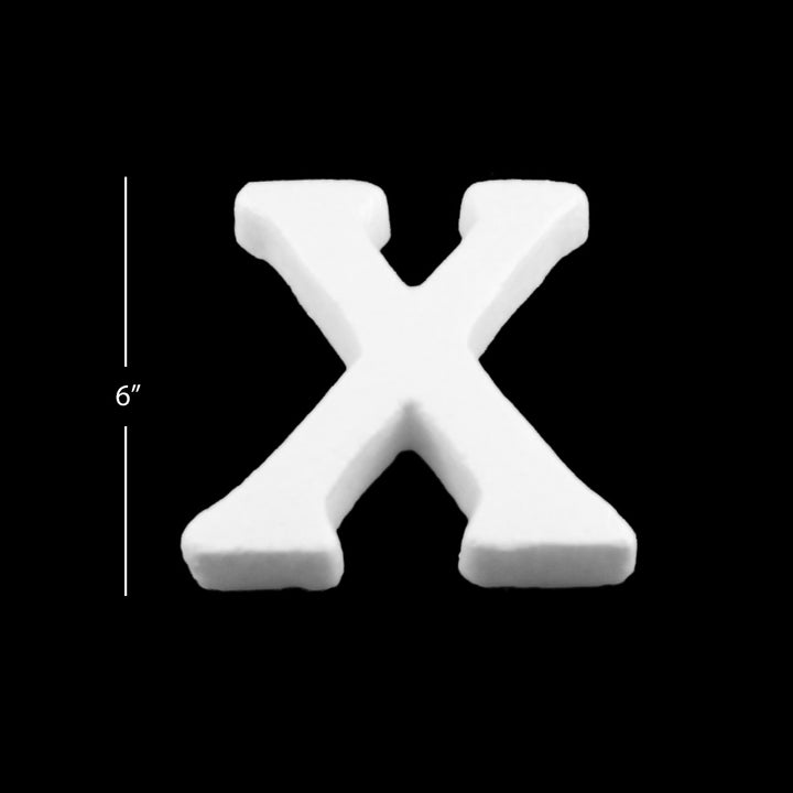 Foam Letters, 6" inches for Crafts, Ornaments, School Projects & Decorations, A-Z, 12-Pack