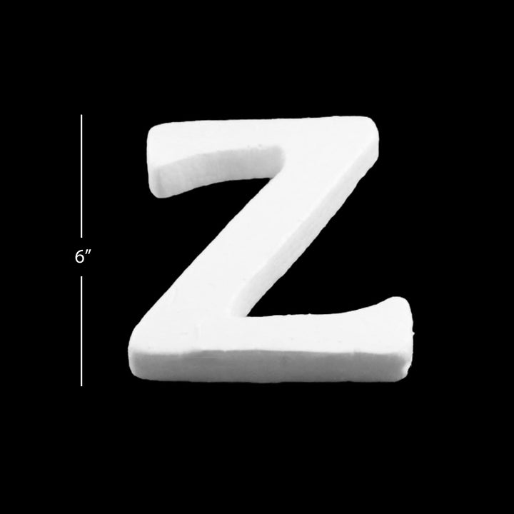 Foam Letters, 6" inches for Crafts, Ornaments, School Projects & Decorations, A-Z, 12-Pack