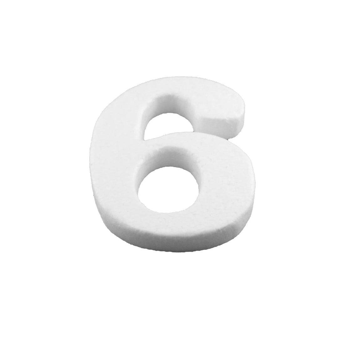 Foam Numbers, 6" inches for Crafts, Ornaments, School Projects & Decorations, 0-9, 12-Pack