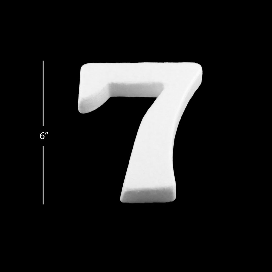 Foam Numbers, 6" inches for Crafts, Ornaments, School Projects & Decorations, 0-9