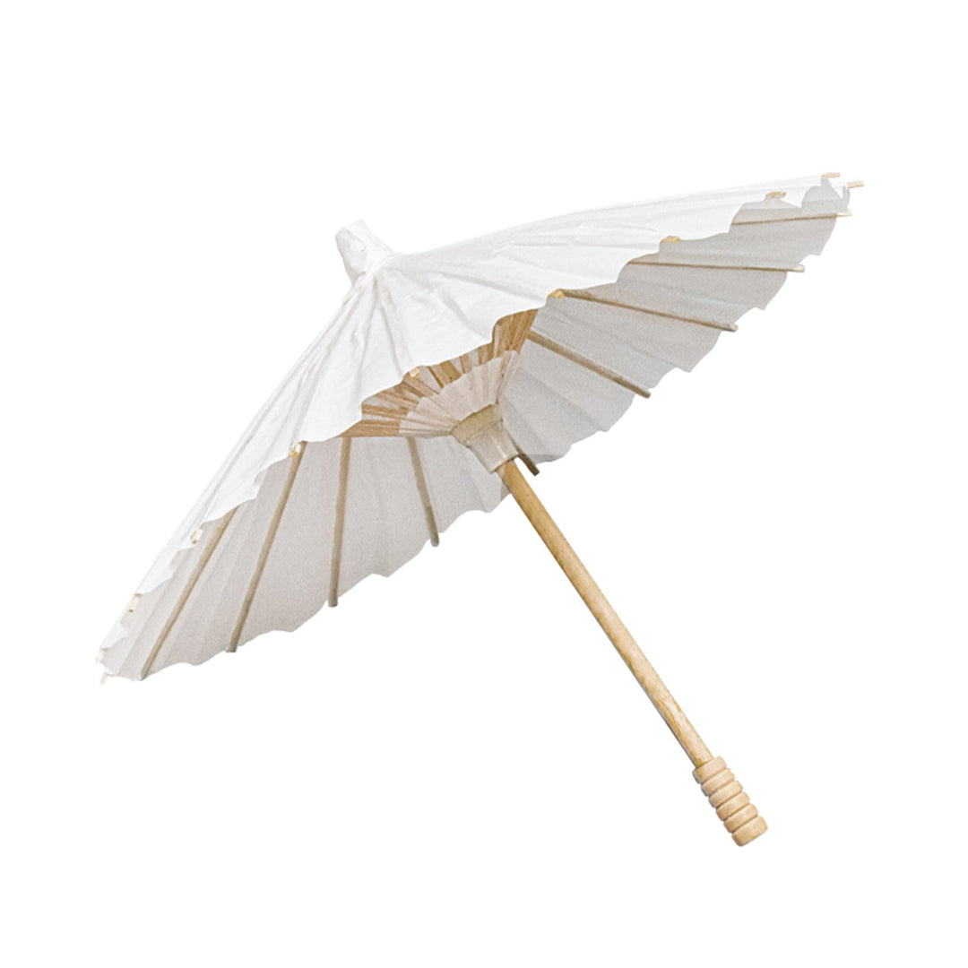White Color Paper Decorative Umbrella, 6 Inches, 1 Piece, 12-Pack