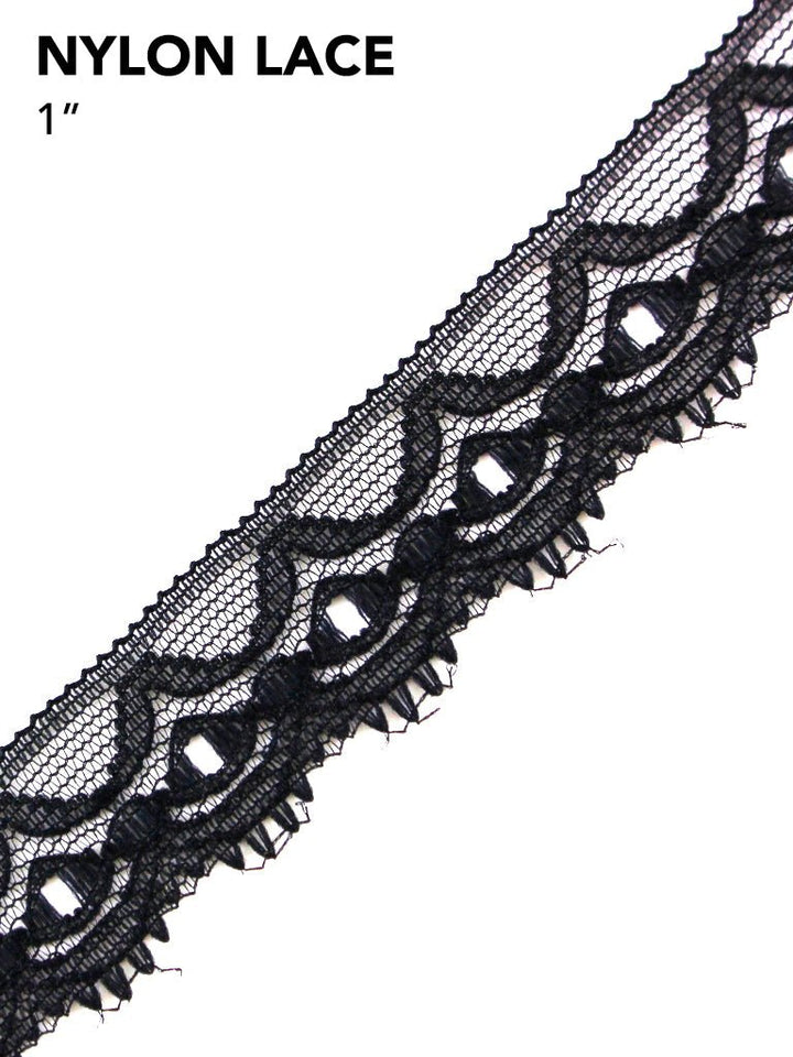 Elegant Nylon Lace Trim - 1-Inch Wide,