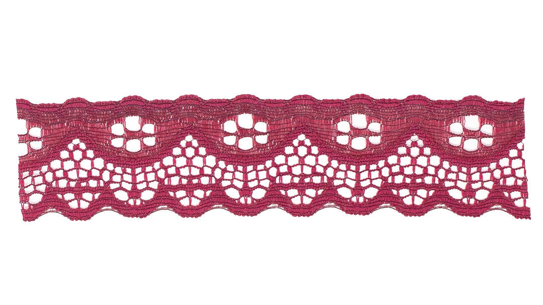 Nylon Lace Trim - 1 1/2 Inch Scalloped Edge (YDS)