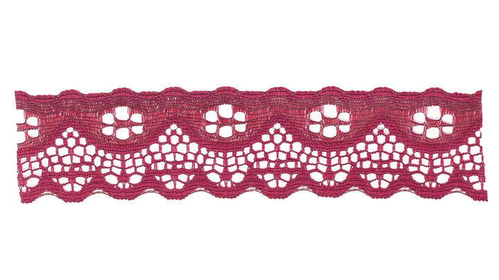 Nylon Lace Trim - 1 1/2 Inch Scalloped Edge (YDS)