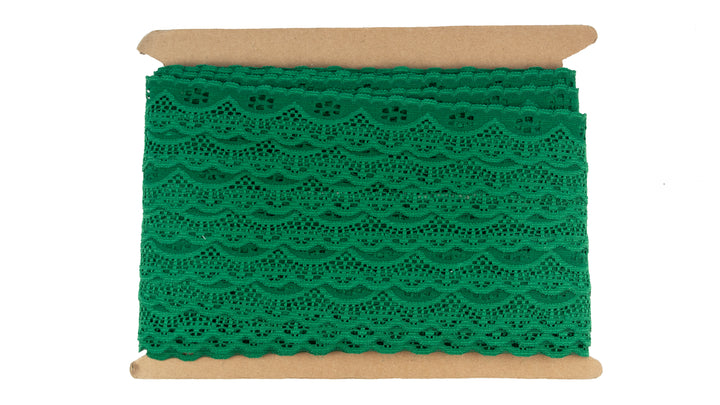Nylon Lace Trim - 1 1/2 Inch Scalloped Edge (YDS)