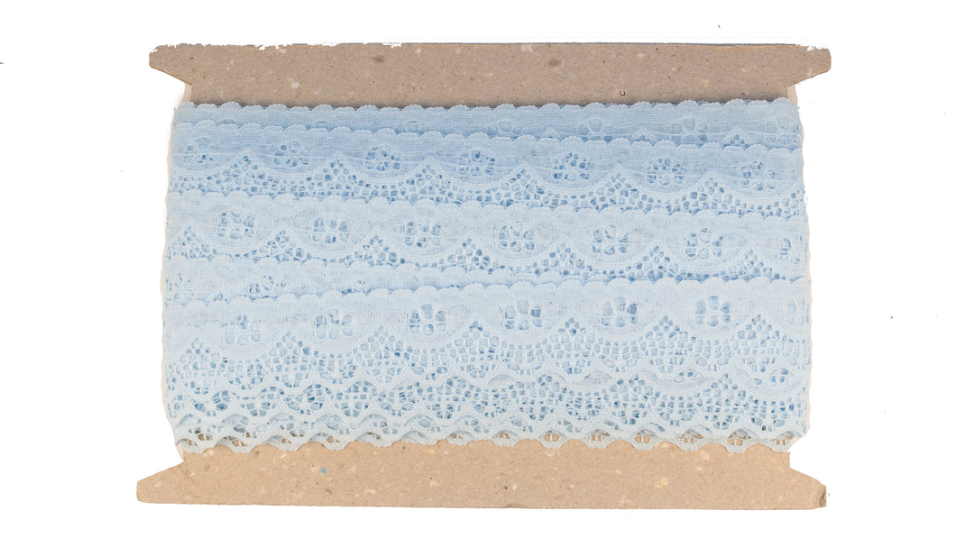 Soft Pastel Nylon Lace with Scalloped Edge - 1 5/8" Wide