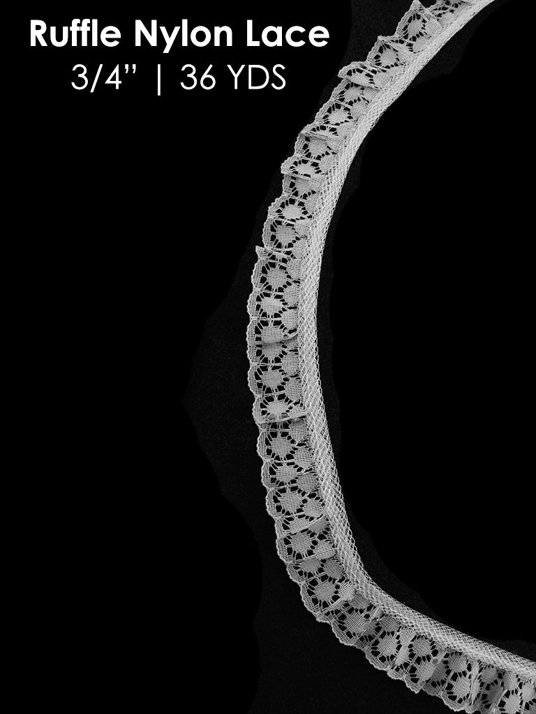 RUFFLE NYLON LACE (YDS)