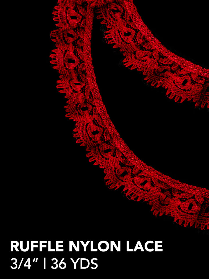 RUFFLE NYLON LACE (YDS)