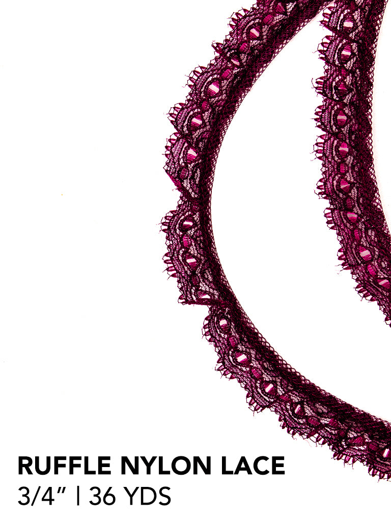 RUFFLE NYLON LACE (YDS)