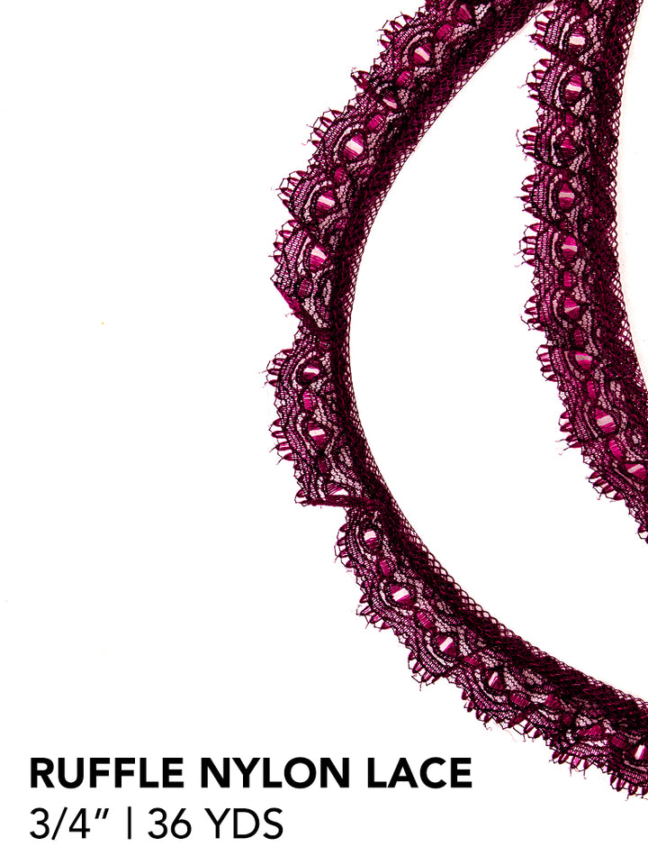 RUFFLE NYLON LACE (YDS)