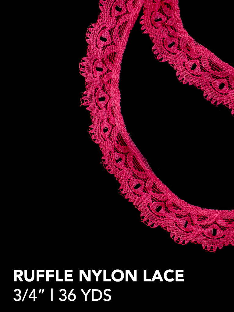 RUFFLE NYLON LACE (YDS)