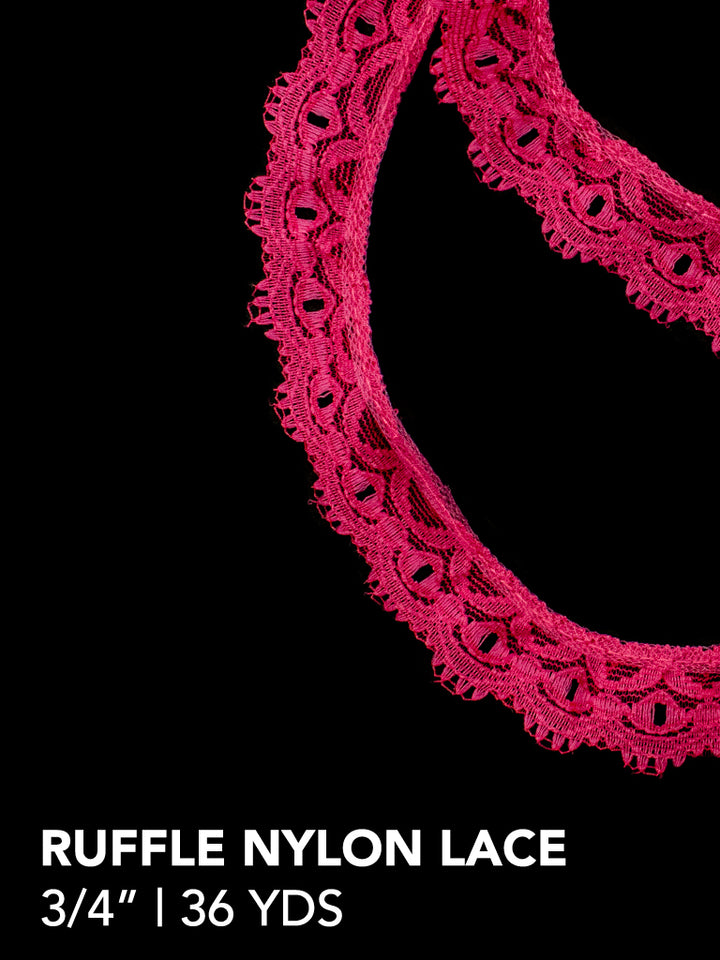 RUFFLE NYLON LACE (YDS)