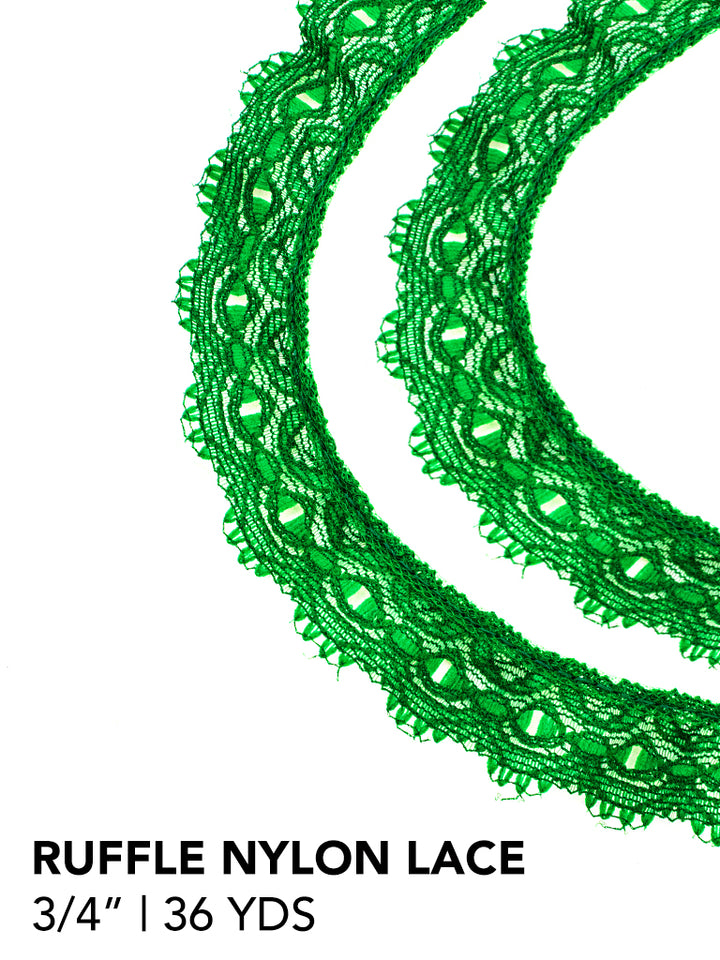 RUFFLE NYLON LACE (YDS)