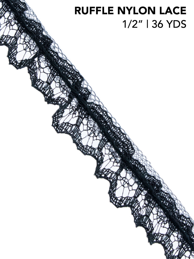 RUFFLE NYLON LACE (YDS)