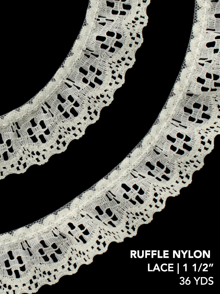 RUFFLE NYLON LACE (YDS)