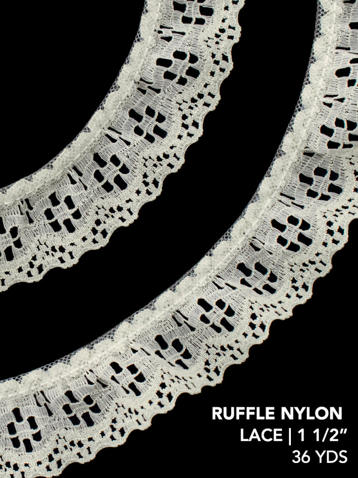 RUFFLE NYLON LACE (YDS)
