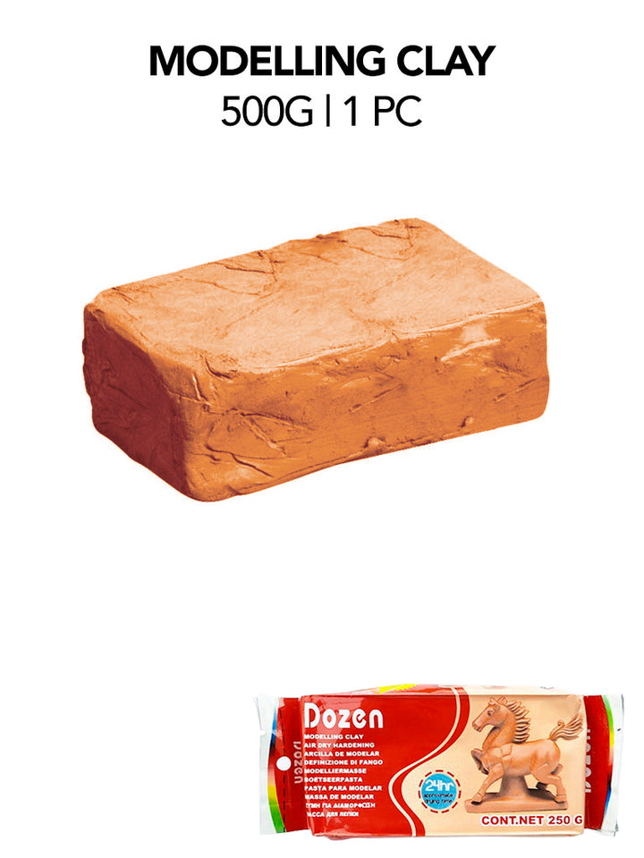 Dry Modeling Clay, 500 Grams, White, Non-Staining, Perfect, 1 Bag