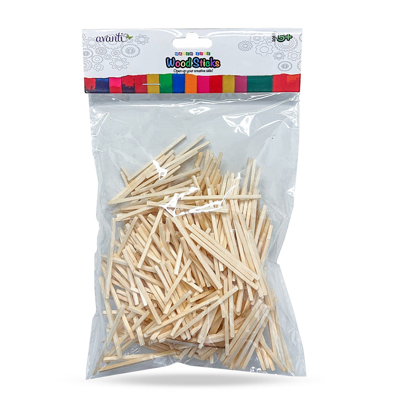 Craft Match Sticks, Wood Color, 50 Grams, 1 Pack, 12-Pack