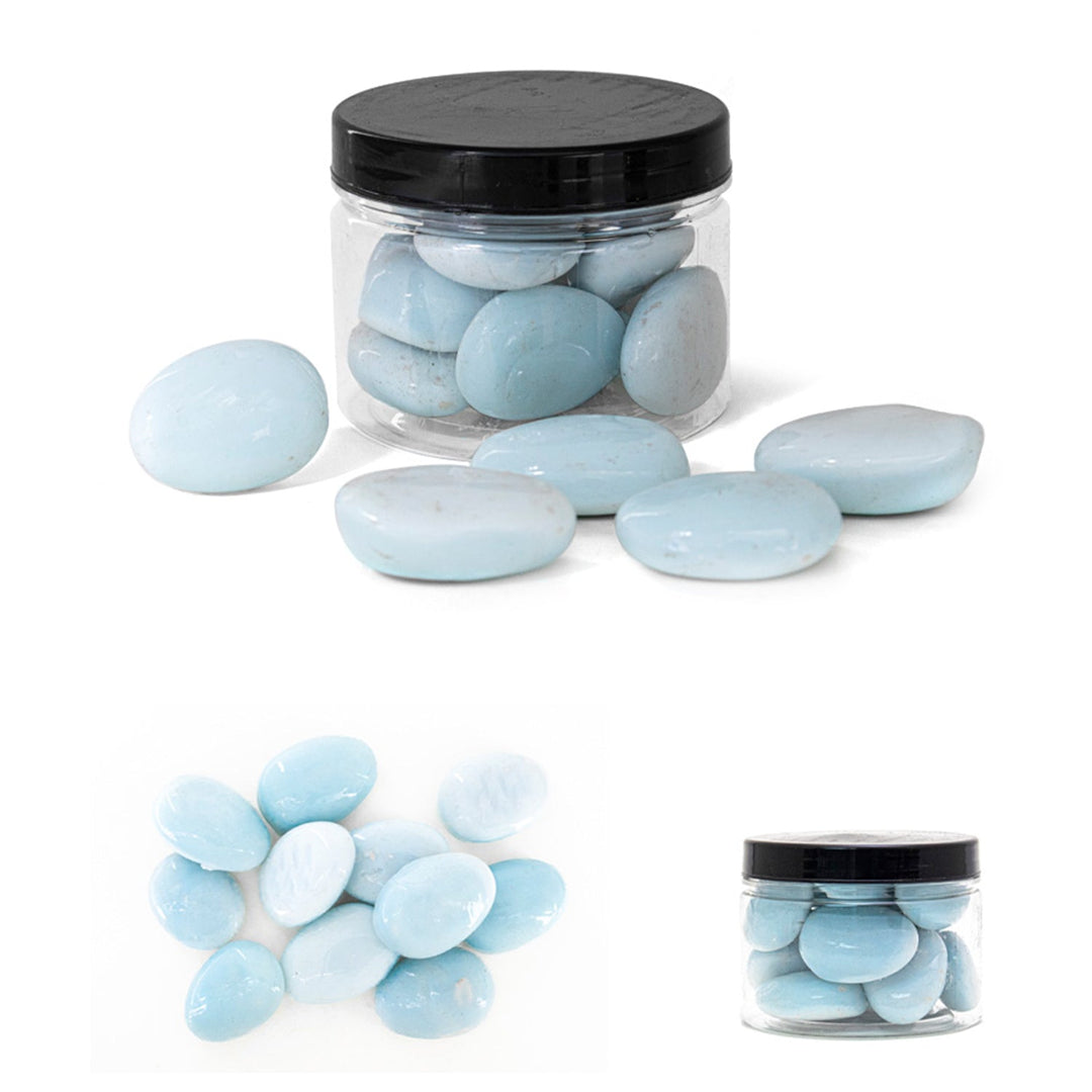 Decorative Stones, Polished Pebbles, Color Variety, 450g, 12pcs, 12-Pack