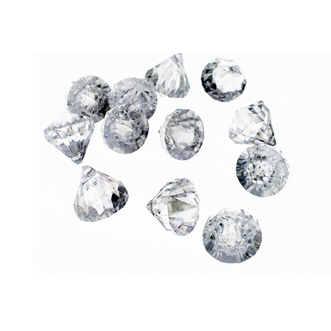 Clear Acrylic Stone, Ice Rocks, Crystals or Gems, 1 3/8 Inches for Arts Crafts Decoration,  20 pieces,   12-Pack