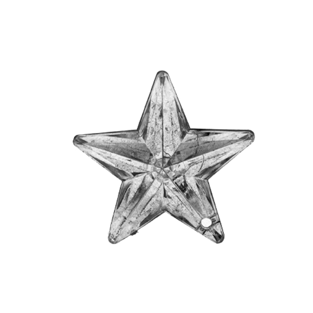 Clear Star Acrylic Stone, Rocks, Crystals or Gems of 3 cm for Arts Crafts Decoration, 70 Pieces