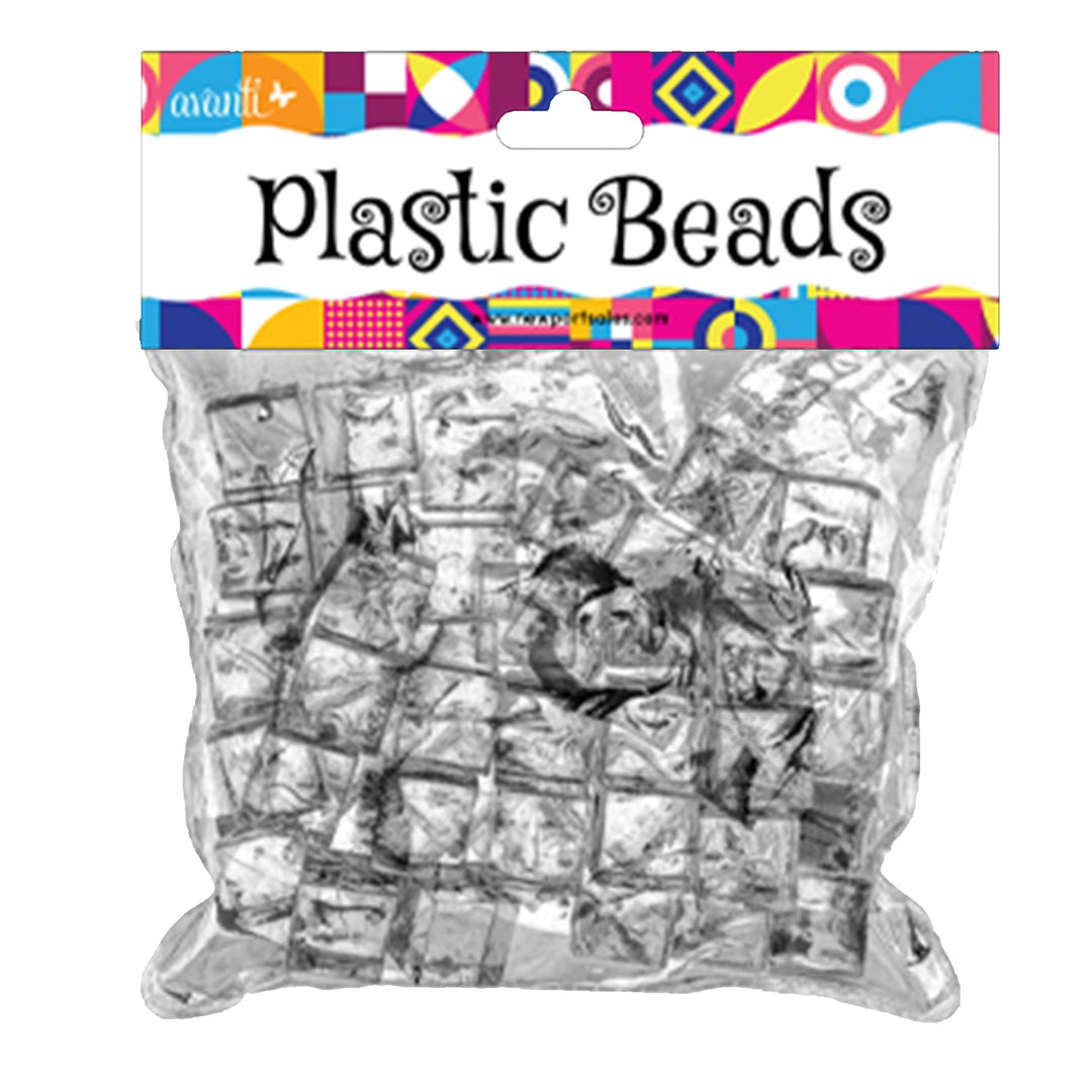 Clear Square Acrylic Stone, Ice Rocks, Crystals or Gems of 1.5 cm for Arts Crafts Decoration, 49 pieces,   12-Pack