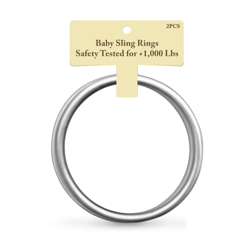 Ring Sling Baby Carrier for Baby Sling Linen Wrap, Pack of 2 Rings