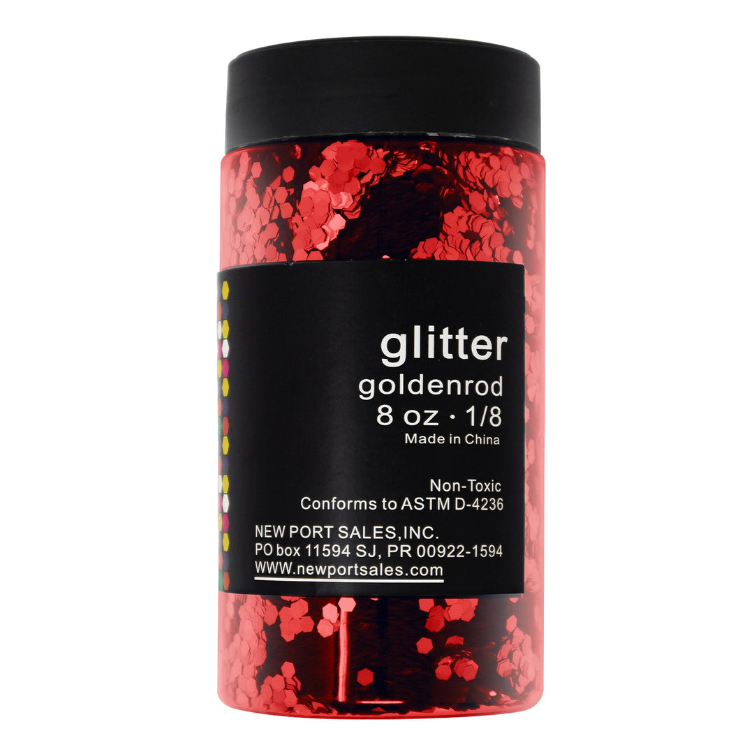 Glitter Acrylic, Craft Twinkle, 8 Fl. Oz., 226 g, 1/8 Size, Variety Colors, 6-Pack