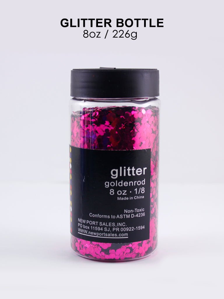 Glitter Acrylic, Craft Twinkle, 8 Fl. Oz., 226 g, 1/8 Size, Variety Colors, 6-Pack