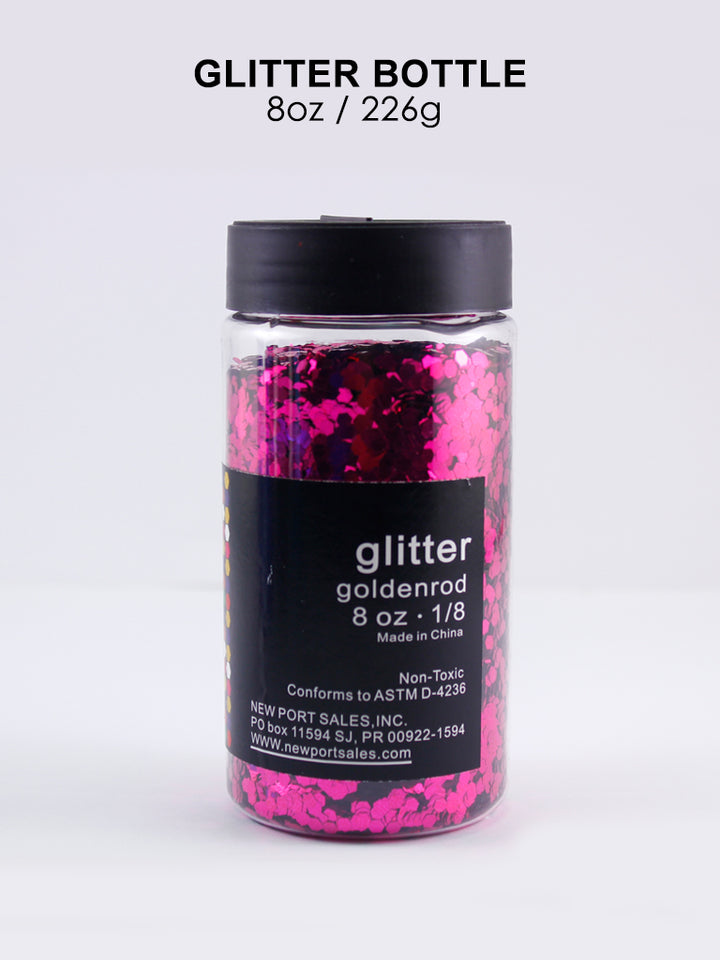 Glitter Acrylic, Craft Twinkle, 8 Fl. Oz., 226 g, 1/8 Size, Variety Colors, 6-Pack
