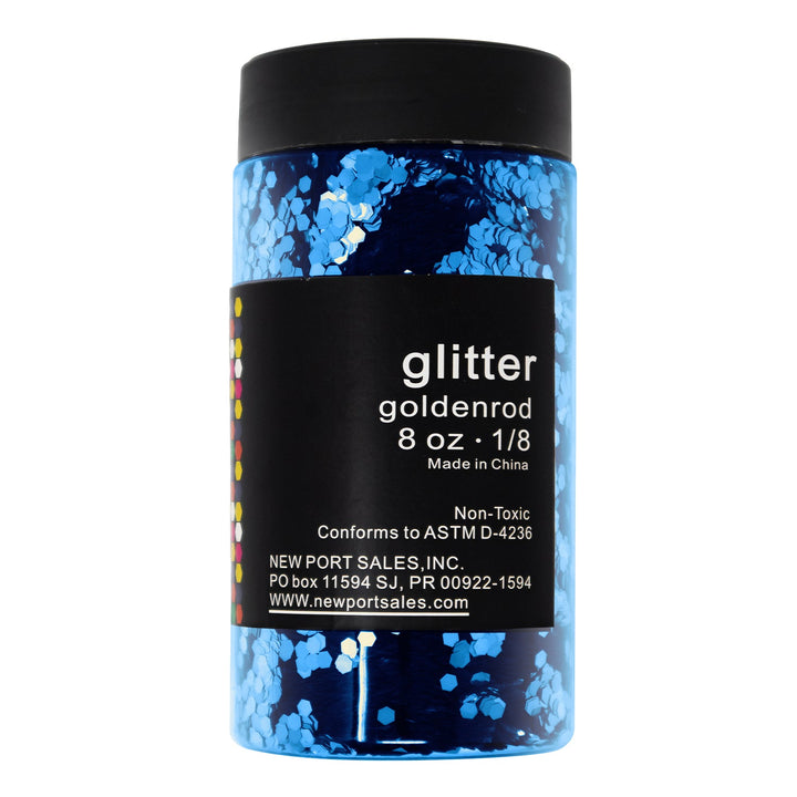 Glitter Acrylic, Craft Twinkle, 8 Fl. Oz., 226 g, 1/8 Size, Variety Colors, 6-Pack