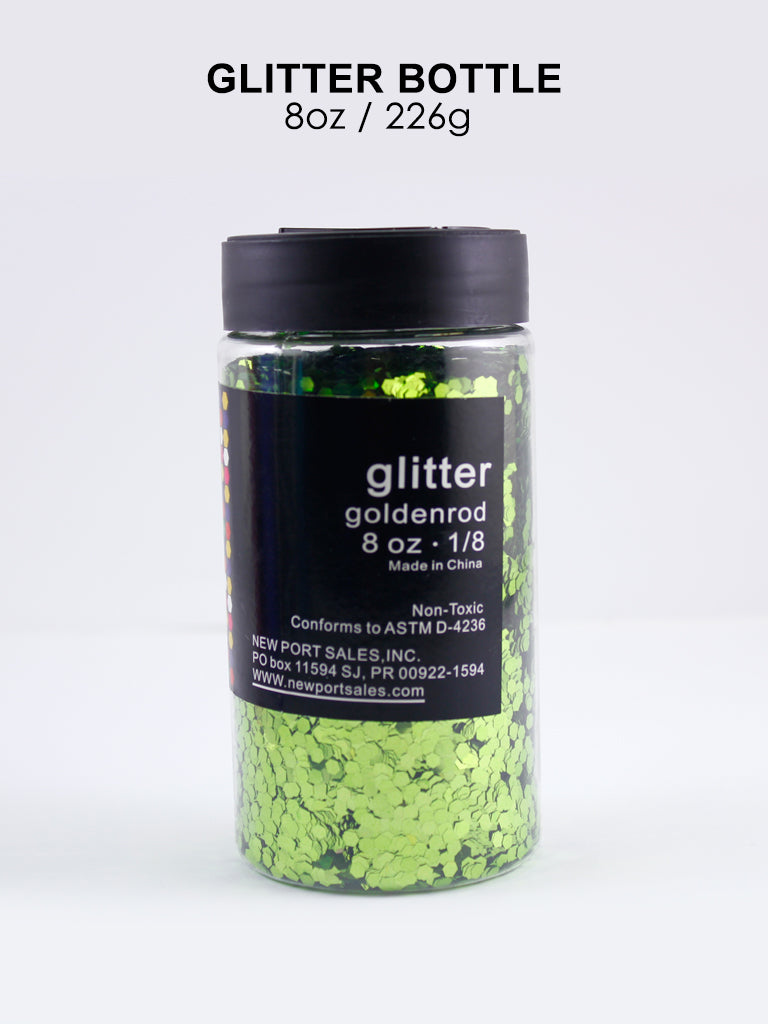 Glitter Acrylic, Craft Twinkle, 8 Fl. Oz., 226 g, 1/8 Size, Variety Colors, 6-Pack