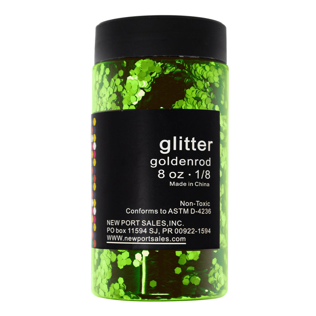 Glitter Acrylic, Craft Twinkle, 8 Fl. Oz., 226 g, 1/8 Size, Variety Colors, 6-Pack