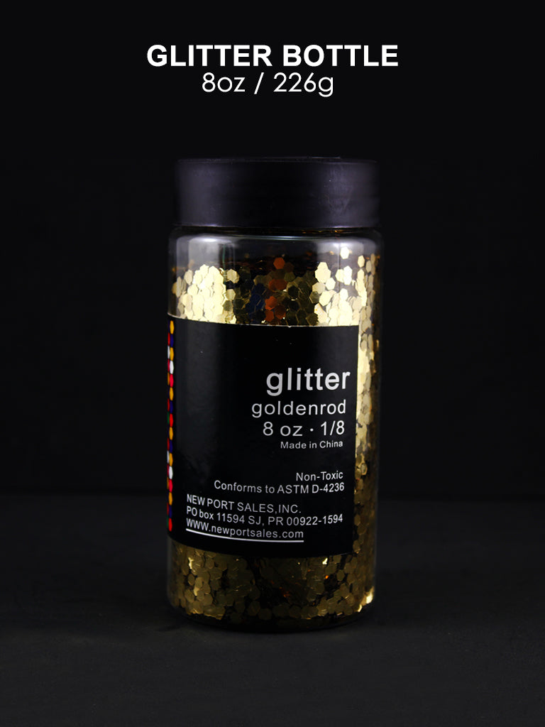 Glitter Acrylic, Craft Twinkle, 8 Fl. Oz., 226 g, 1/8 Size, Variety Colors, 6-Pack