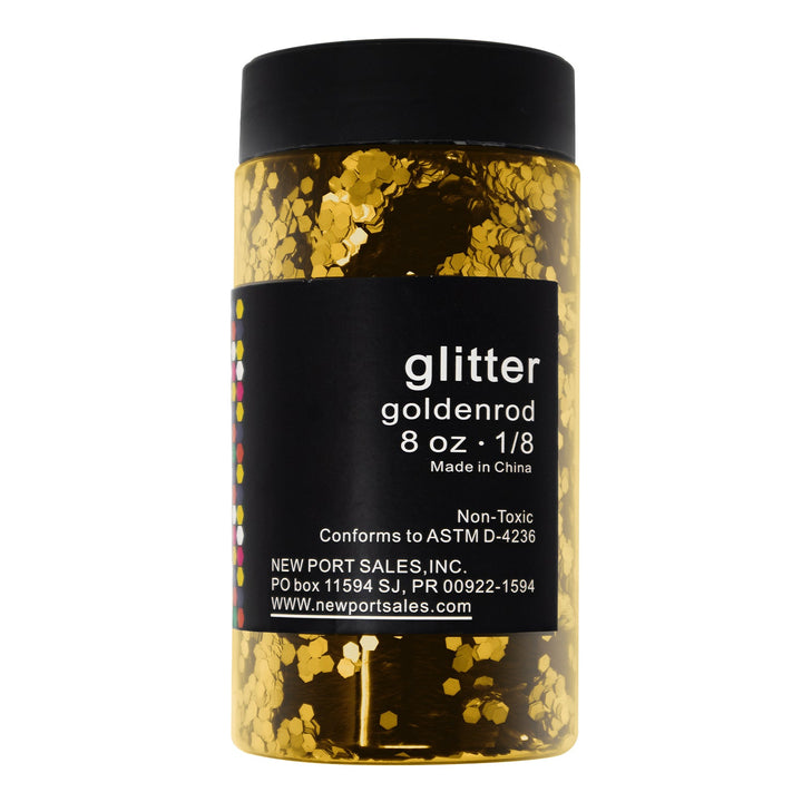 Glitter Acrylic, Craft Twinkle, 8 Fl. Oz., 226 g, 1/8 Size, Variety Colors, 6-Pack