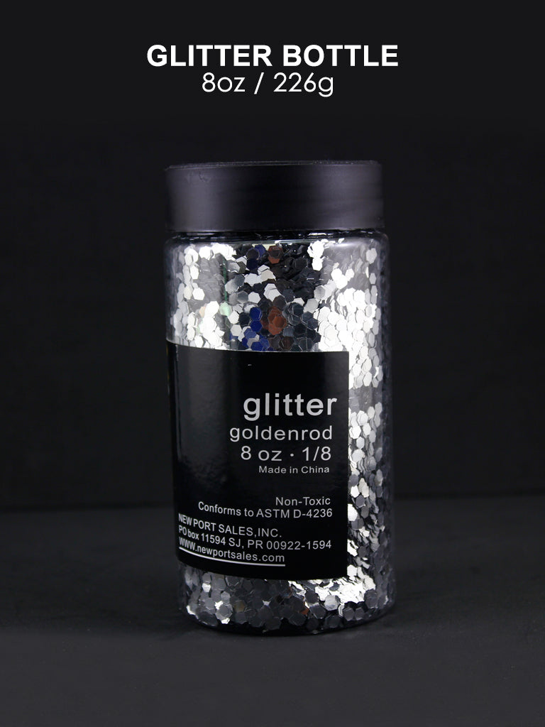 Glitter Acrylic, Craft Twinkle, 8 Fl. Oz., 226 g, 1/8 Size, Variety Colors, 6-Pack