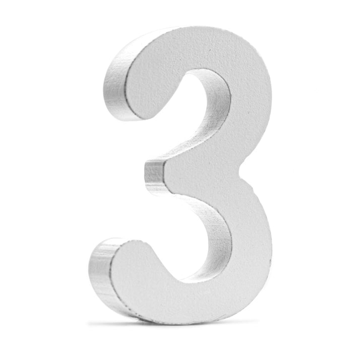 PVC Numbers for DIY Crafts, Home Wall Decor, 4.5 inches, 1 Piece,   12-Pack