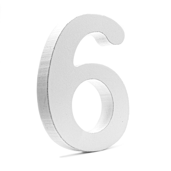 PVC Numbers for DIY Crafts, Home Wall Decor, 4.5 inches, 1 Piece,   12-Pack