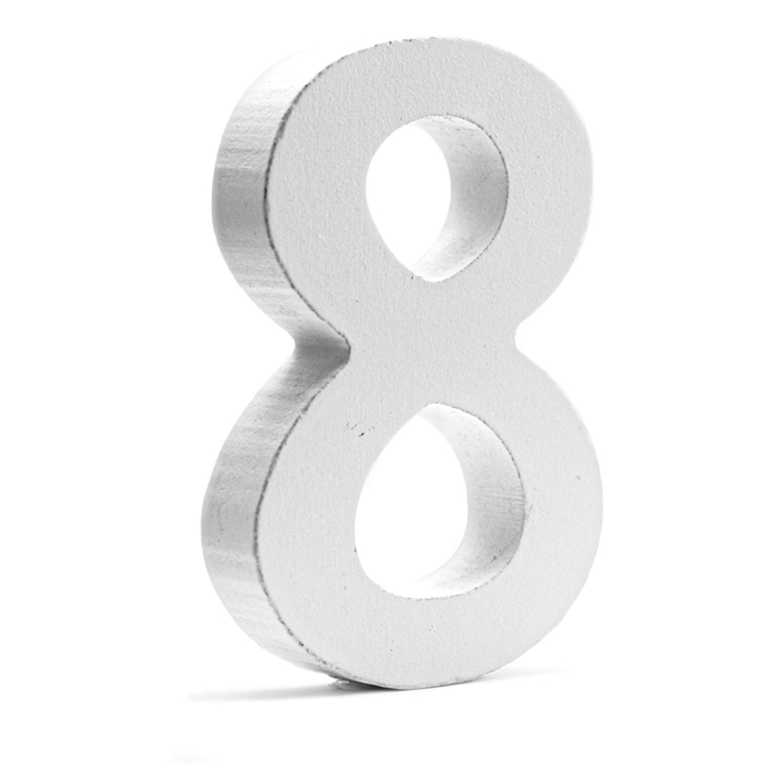 PVC Numbers for DIY Crafts, Home Wall Decor, 4.5 inches, 1 Piece,   12-Pack