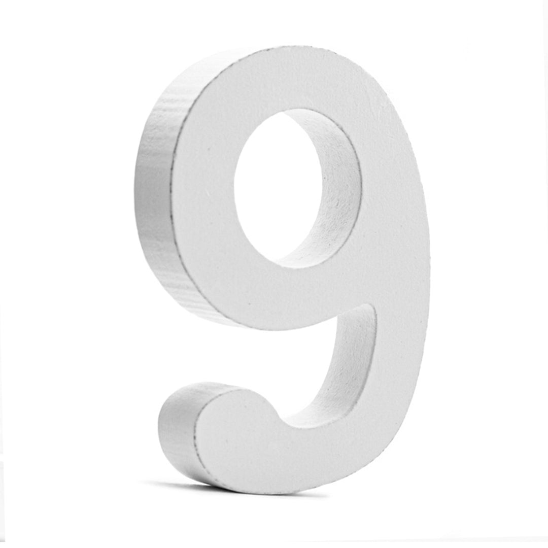 PVC Numbers for DIY Crafts, Home Wall Decor, 4.5 inches, 1 Piece,   12-Pack