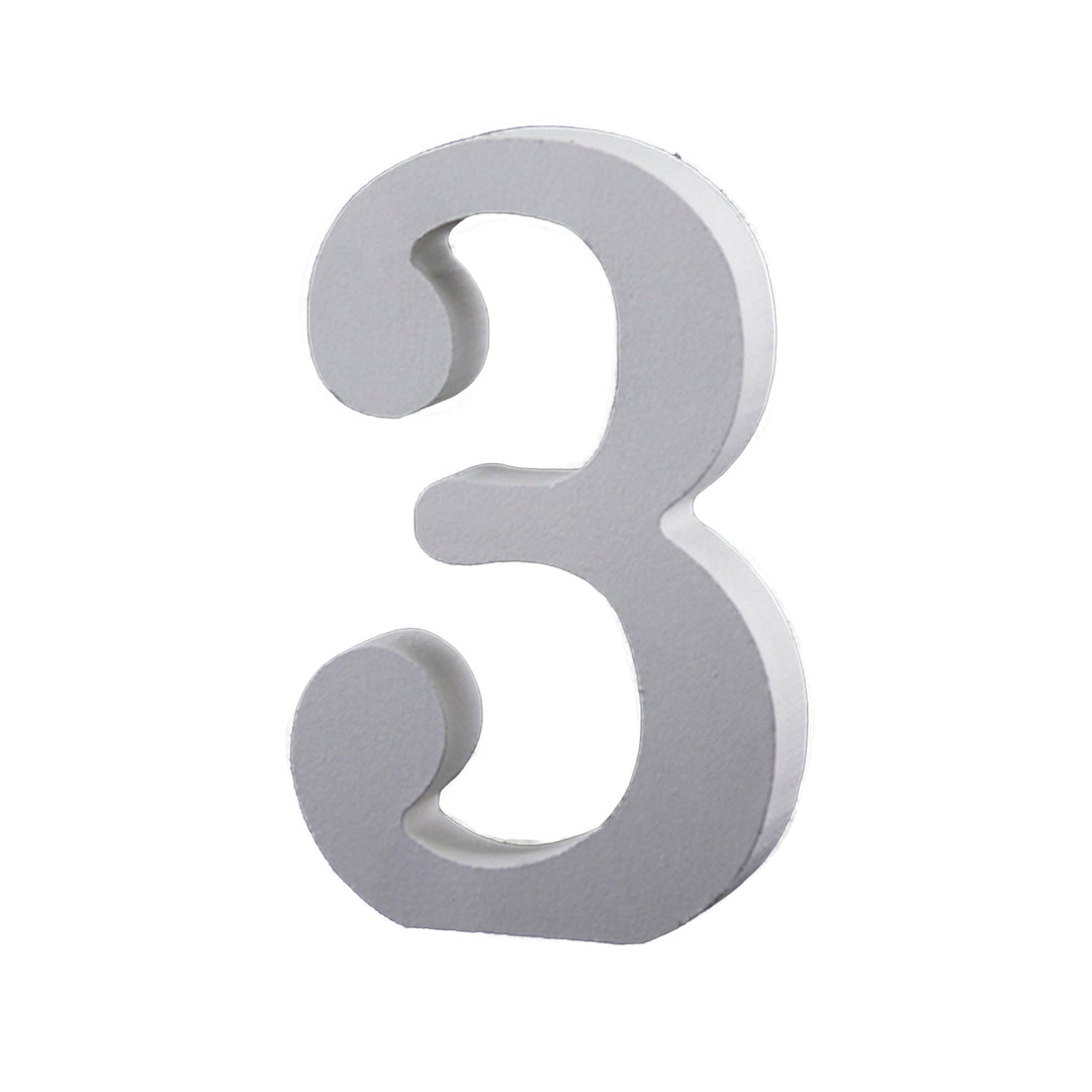 Small Wooden Numbers for DIY Crafts, Home Wall Decor, 3.5 inches, 1 Piece