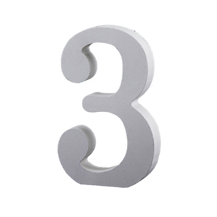Small Wooden Numbers for DIY Crafts, Home Wall Decor, 3.5 inches, 1 Piece,   12-Pack