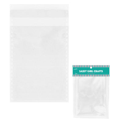 Small Plastic Bags, 12 Count, Transparent & Durable Sassy Plastic Bags, Mini Plastic Bags for Jewelry, Daily Vitamins, Snacks, Gift C,   24-Pack